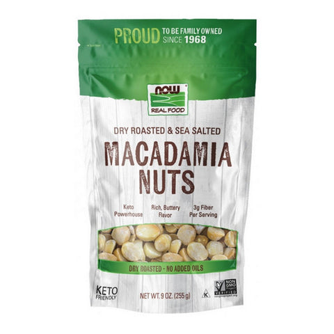 Now Foods, Dry Roasted & Salted Macadamia Nuts, 9 oz