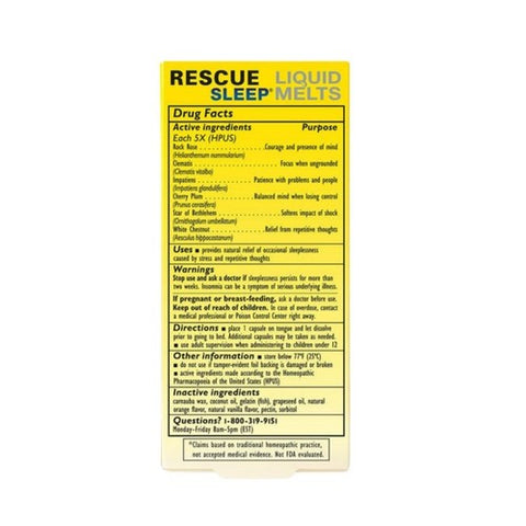 Bach, Rescue Sleep, Liquid Melts 28 caps