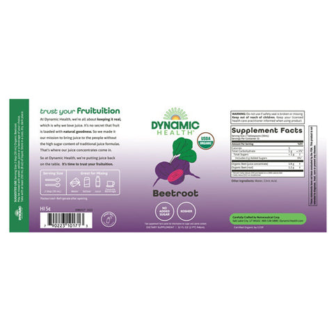 Dynamic Health Laboratories, Organic Beet Root Juice, 32 oz