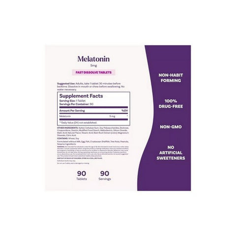 Natrol, Melatonin Fast Dissolve, Stawberry 90 Tabs