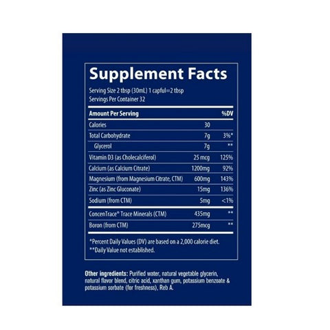 Trace Minerals, Liquid Cal/Mag/Zinc, 32 Oz