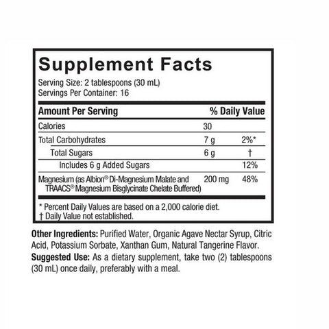 Nature's Answer, Liquid Magnesium Glycinate, Natural Tangerine Flavor, 16 Oz