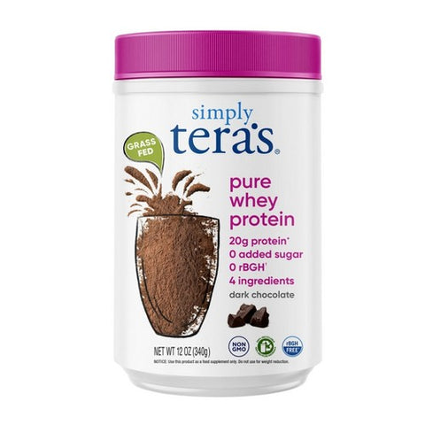 Tera's Whey, Whey Protein, Dark Chocolate/rBGH Free 12 Oz