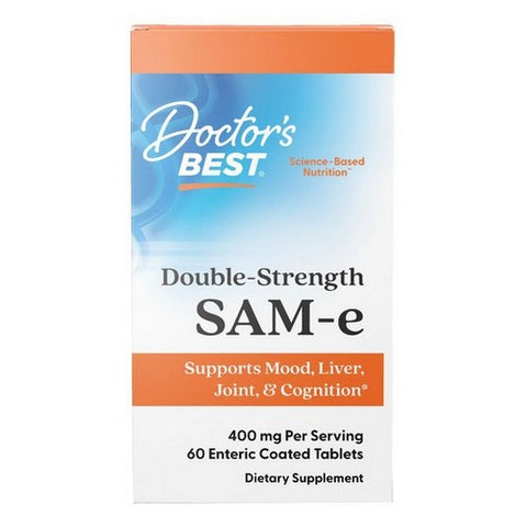Doctors Best, SAM-e Double-Strength, 400 Mg, 60 Enteric Coated Tablets