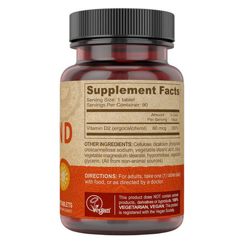 Deva Vegan Vitamins, Vegan Vitamin D, 2400 IU, 90 tabs