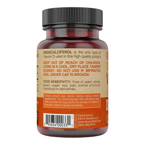 Deva Vegan Vitamins, Vegan Vitamin D, 2400 IU, 90 tabs