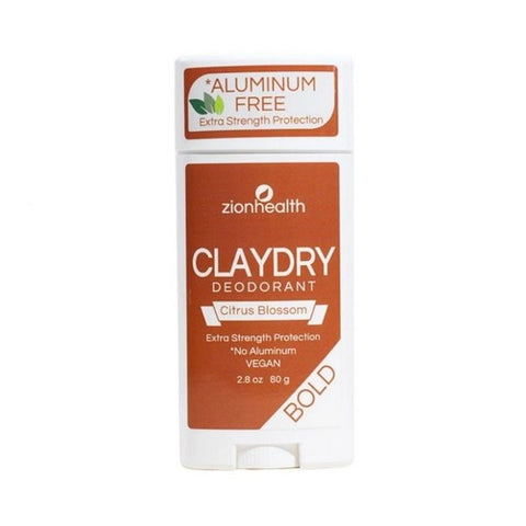 Zion Health, Clay Dry Deodorant, Citrus Blossom 2.5 oz