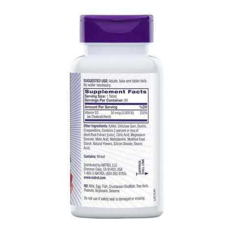 Natrol, Vitamin D3, 2000 IU, Minis, 90 tabs
