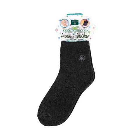 Earth Therapeutics, Aloe Moisturising Socks, Black pair