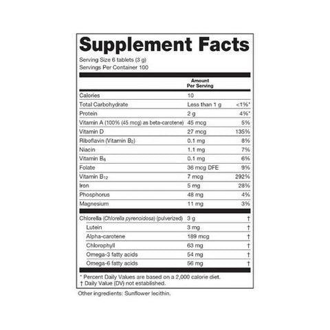 Sun Chlorella, Sun Chlorella Tablets, 500 MG, 600 tab