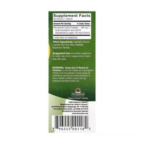 Genceutic Naturals, Nano CoQ10 24 Hour, 100 mg, 60vcaps