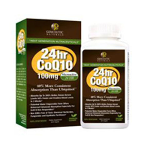Genceutic Naturals, Nano CoQ10 24 Hour, 100 mg, 60vcaps