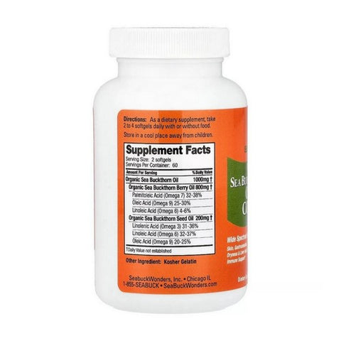 Seabuck Wonders, Sea Buckthorn Oil Blend, 120 Softgels