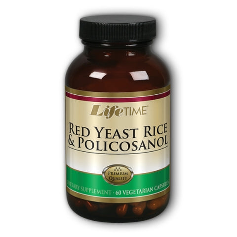 Life Time Nutritional Specialties, Red Yeast Rice, 1200 mg/25 mg, Policosanol 60 vcaps