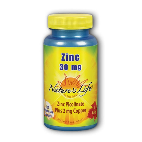 Nature's Life, Zinc Picolinate, 30 Mg, 100 Caps