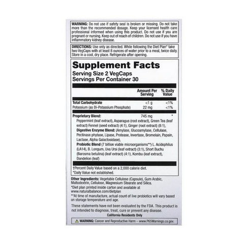 Natural Balance (Formerly known as Trimedica), Bloat-X, 60 vcaps