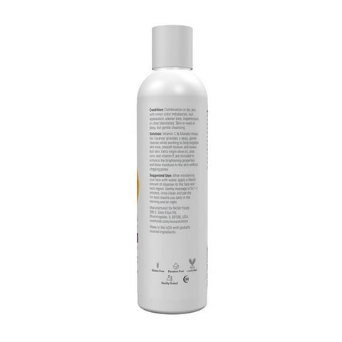 Now Foods, Vitamin C & Manuka Honey Gel Cleanser, 8 oz
