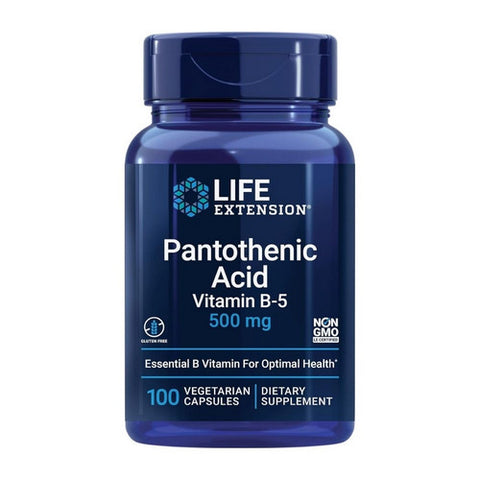 Life Extension, Pantothenic Acid Vitamin B5, 500 MG, 100 V caps