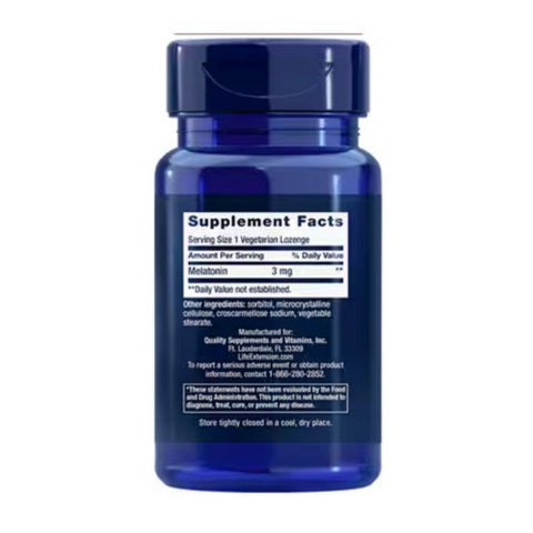 Life Extension, Melatonin, 3 mg, 60 lozenges