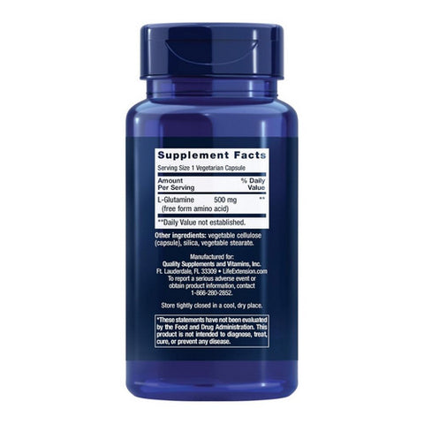 Life Extension, L-Glutamine, 500 mg, 100 caps