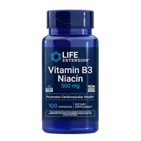 Life Extension, Vitamin B3 Niacin, 500 MG, 100 caps