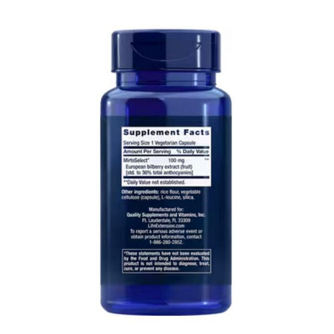Life Extension, Bilberry Extract, 100 MG, 90 Veg Caps