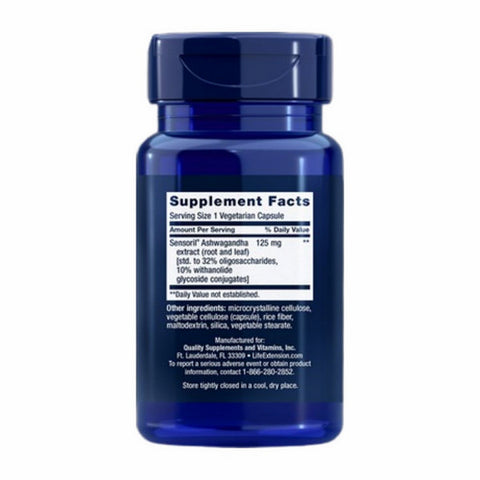 Life Extension, Optimized Ashwagandha Extract, 60 vcaps