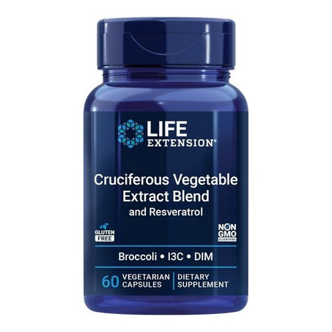 Life Extension, Triple Action Cruciferous Vegetable Extract, with Resveratrol 60 vcaps
