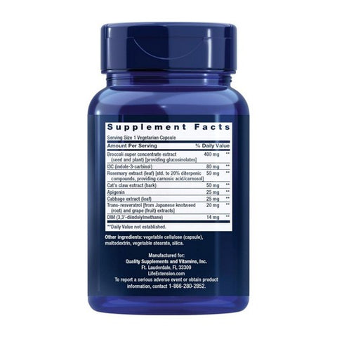 Life Extension, Triple Action Cruciferous Vegetable Extract, with Resveratrol 60 vcaps
