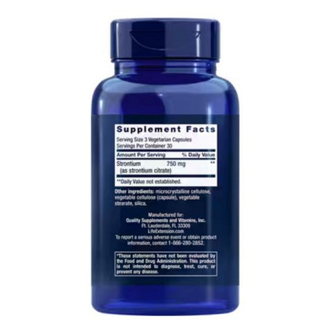 Life Extension, Strontium Caps, 750 mg, 90 Vegetarian Capsules