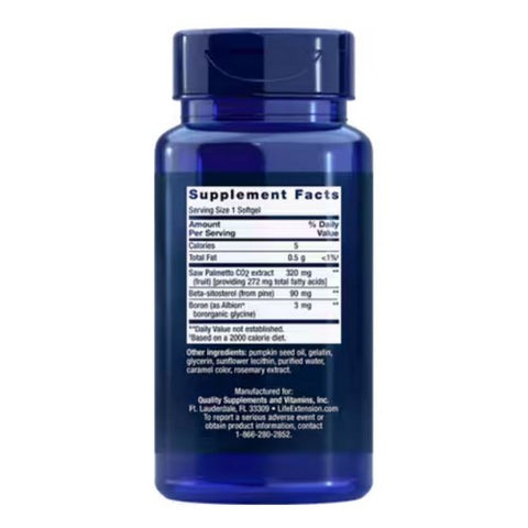 Life Extension, Super Saw Palmetto, Beta-Sitosterol 30 softgels
