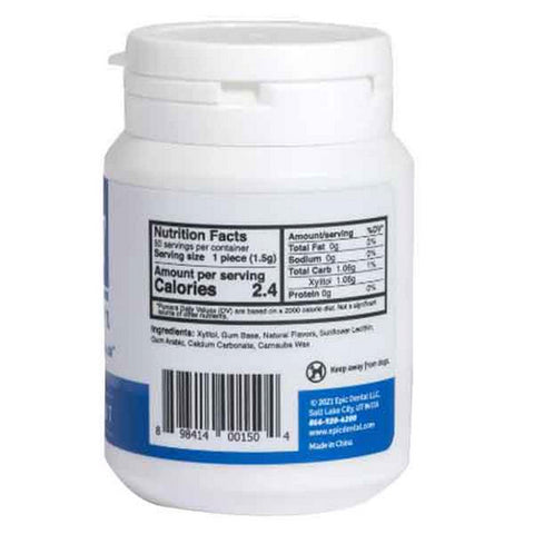 Epic Dental, Xylitol Gum, Peppermint 50 ct