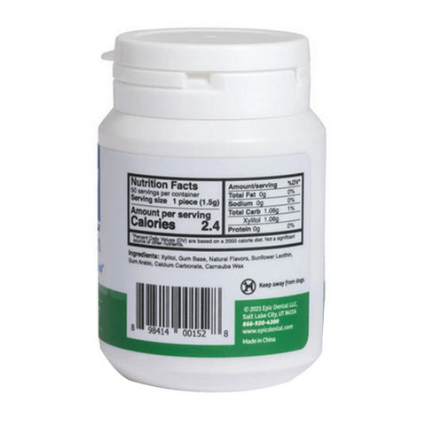 Epic Dental, Xylitol Gum, Spearmint 50 ct