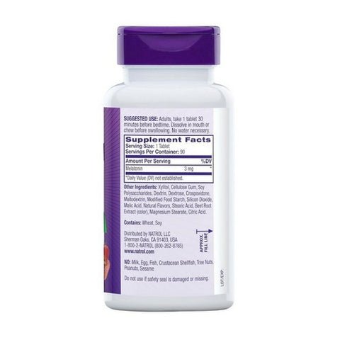 Natrol, Melatonin Fast Dissolve, 3 mg, 90 tabs