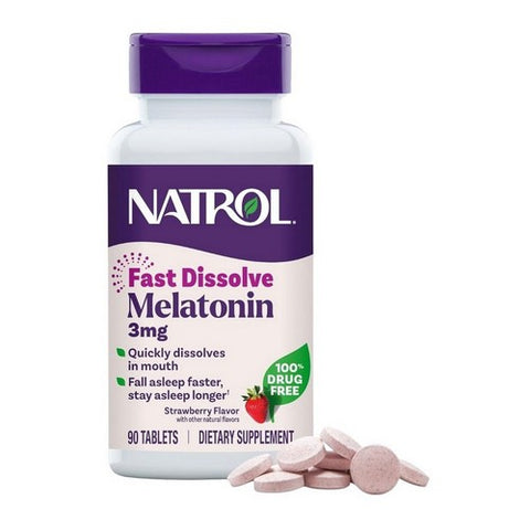Natrol, Melatonin Fast Dissolve, 3 mg, 90 tabs