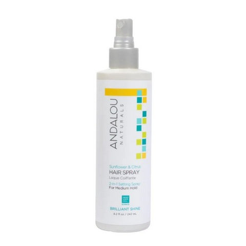 Andalou Naturals, Brilliant Shine Hair Spray, Sunflower and Citrus 8.2 oz