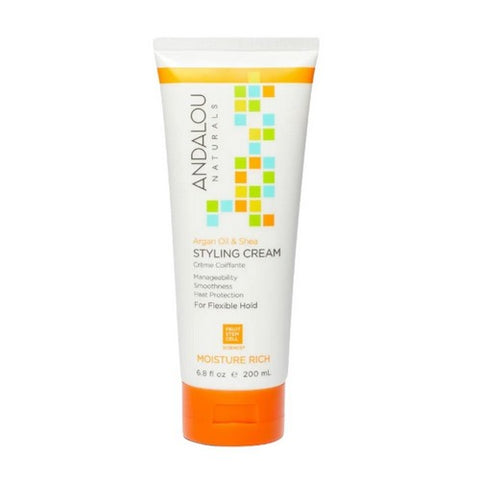 Andalou Naturals, Moisture Rich Styling Cream, Argan Oil and Shea, 6.8 oz