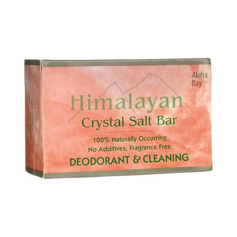 Aloha Bay, Himalayan Bath Salts and Scrubs Crystal Bath Bar Unscented, 9 Oz