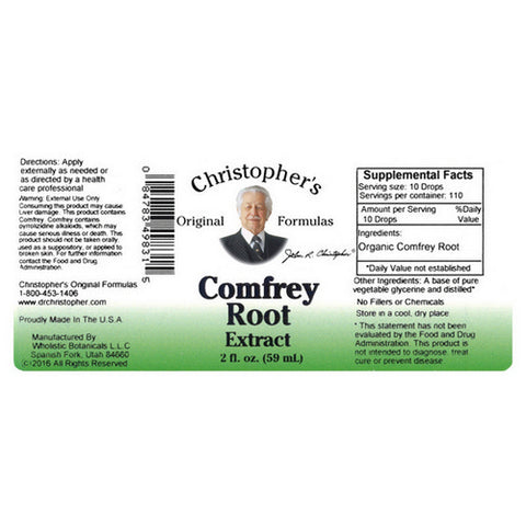 Dr. Christophers Formulas, Comfrey Root Extract, 2 oz