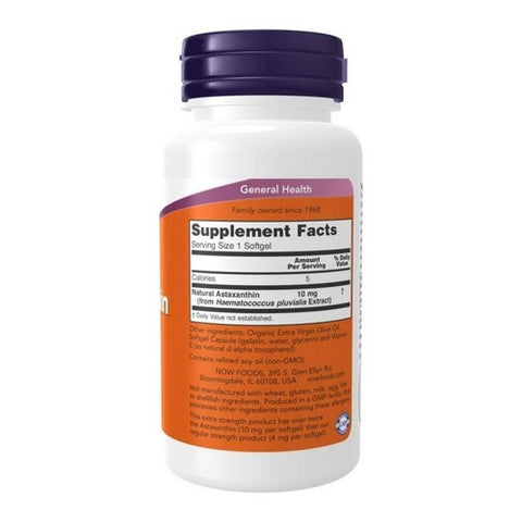 Now Foods, Astaxanthin, 10 mg, 60 sgels