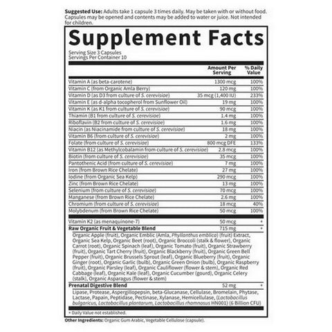 Garden of Life, Vitamin Code  RAW Prenatal, 30 caps