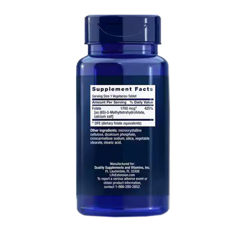 Life Extension, Optimized Folate, 1700 mcg DFE, 100 Tabs