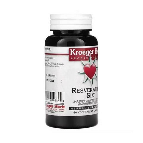 Kroeger Herb, Resveratrol Six Herbal, 60 CAPS