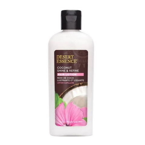 Desert Essence, Coconut Shine & Refine Hair Lotion, 6.4 OZ