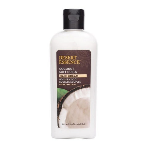 Desert Essence, Coconut Soft Curls Hair Cream, 6.4 OZ