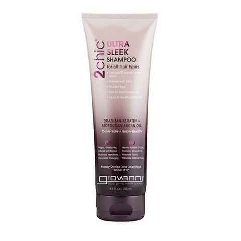 Giovanni Cosmetics, 2chic Brazilian Ultra-Sleek Shampoo, Brazilian Keratin & Argan Oil 8.5 oz