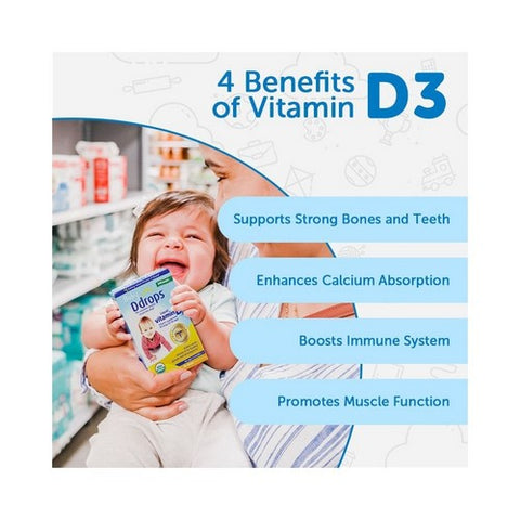 Ddrops, Baby Vitamin D 90 Drops, 400 IU, 0.08 oz