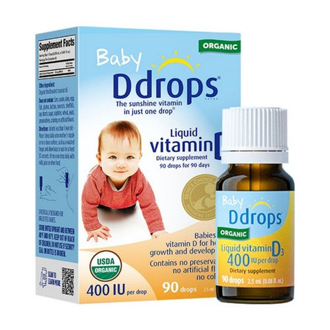 Ddrops, Baby Vitamin D 90 Drops, 400 IU, 0.08 oz