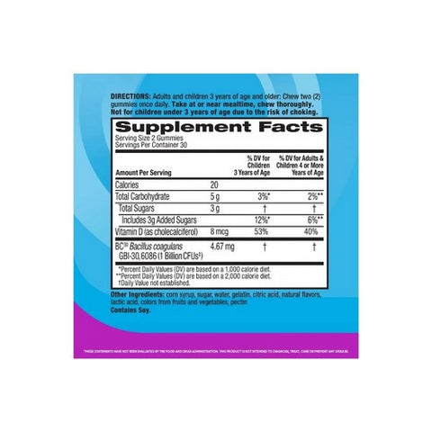 Schiff/Bio Foods, Sustenex Probiotic Gummies Bottle, 60 ct