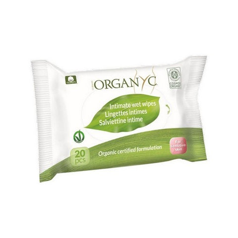Organyc, Intimate Hygeine Wet Wipes, 20 ct